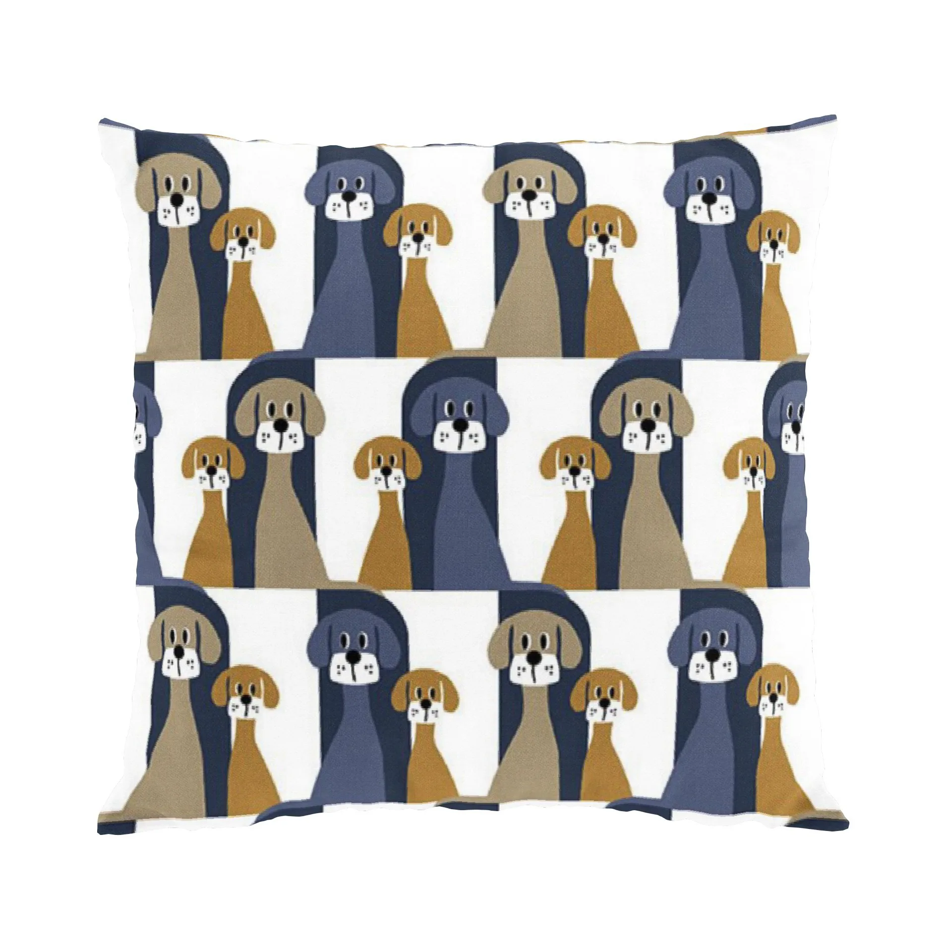 Buster putetrekk 47x47 cm, Blå-beige Arvidssons Textil