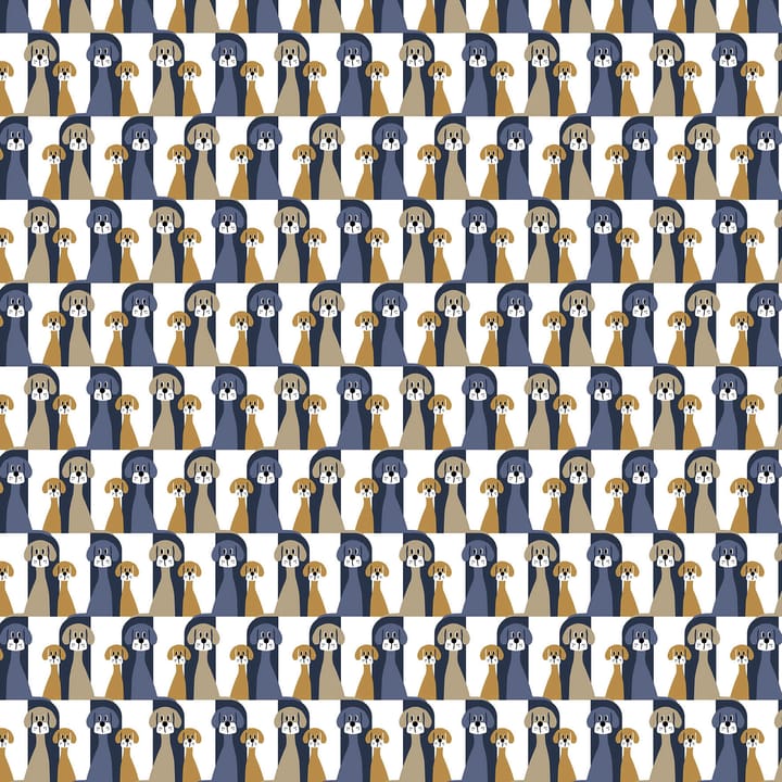 Buster stoff - Blå-beige - Arvidssons Textil