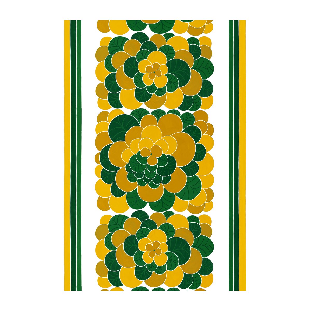 Bilde av Arvidssons Textil Cirrus voksduk Gul-grønn