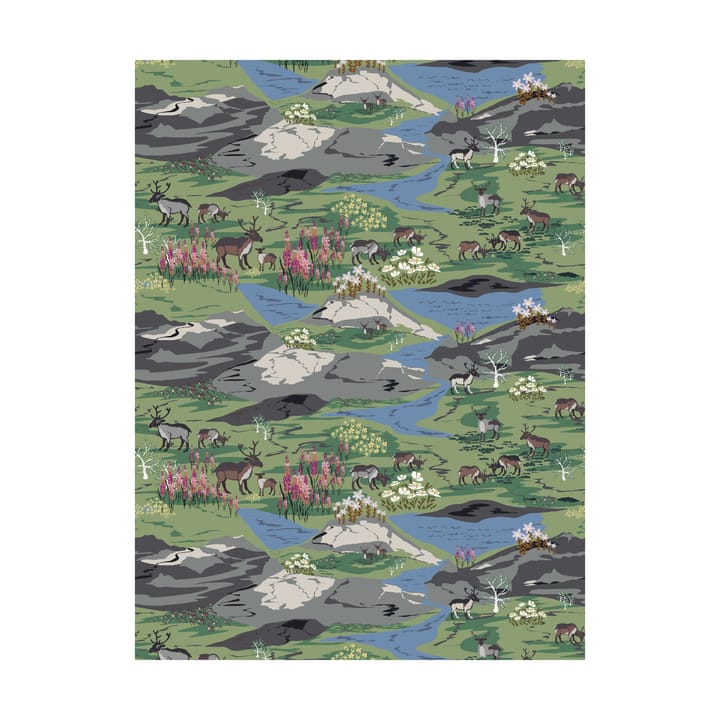 Fjällängar stoff - Grønn - Arvidssons Textil
