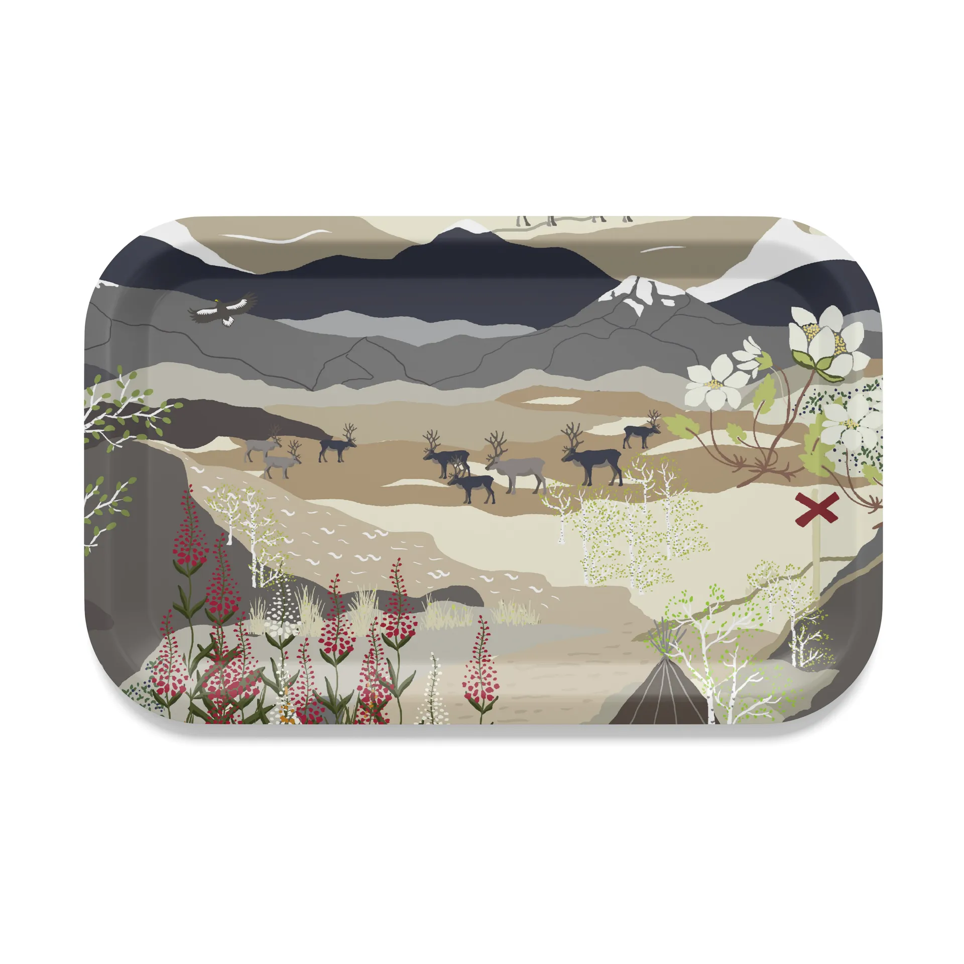 Fjällvandring brett 21 x 33 cm, Beige Arvidssons Textil