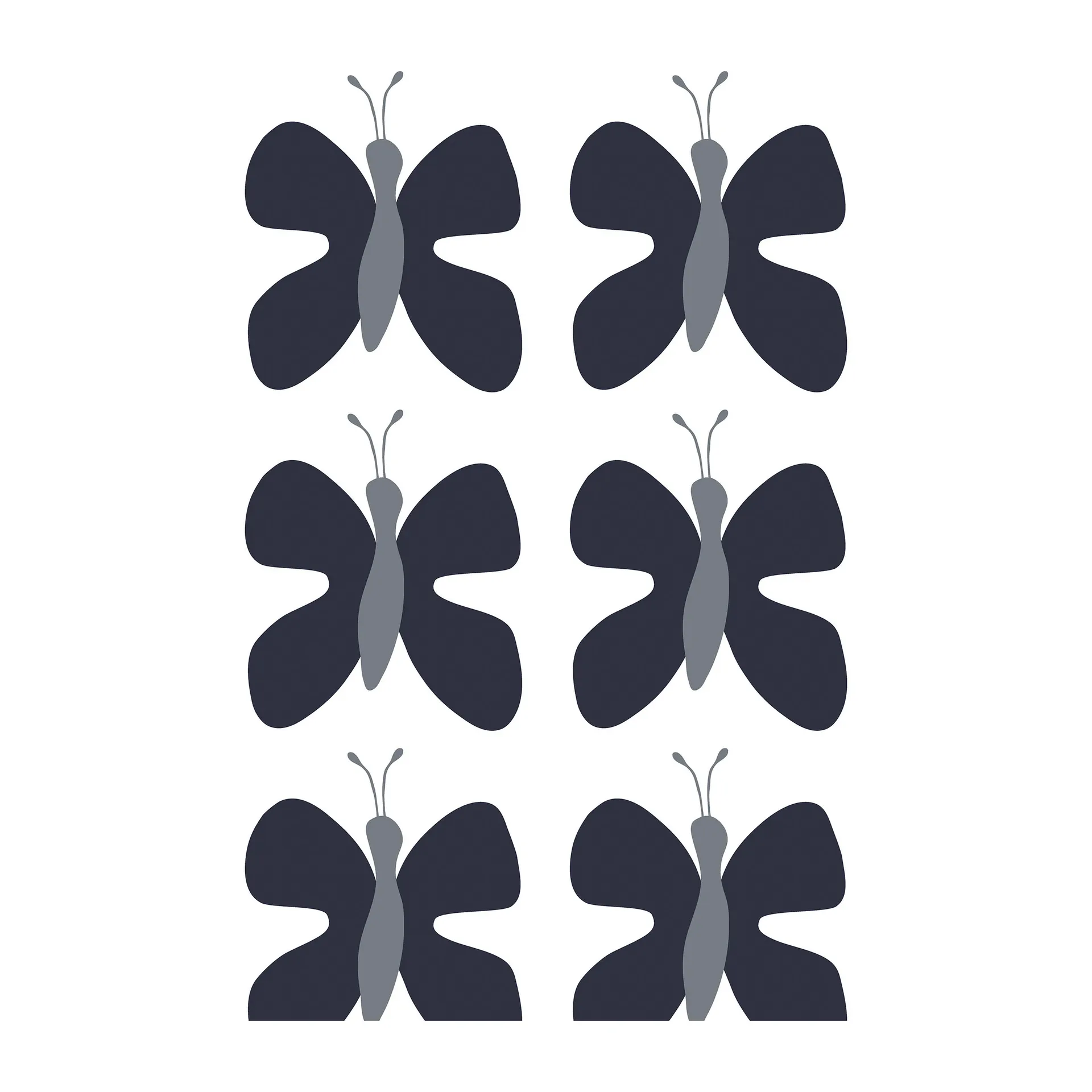Fjäril stoff, Blå Arvidssons Textil
