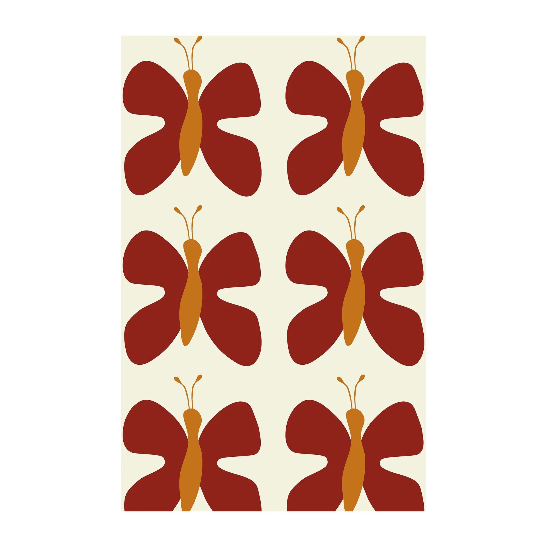 Fjäril stoff, Rød Arvidssons Textil