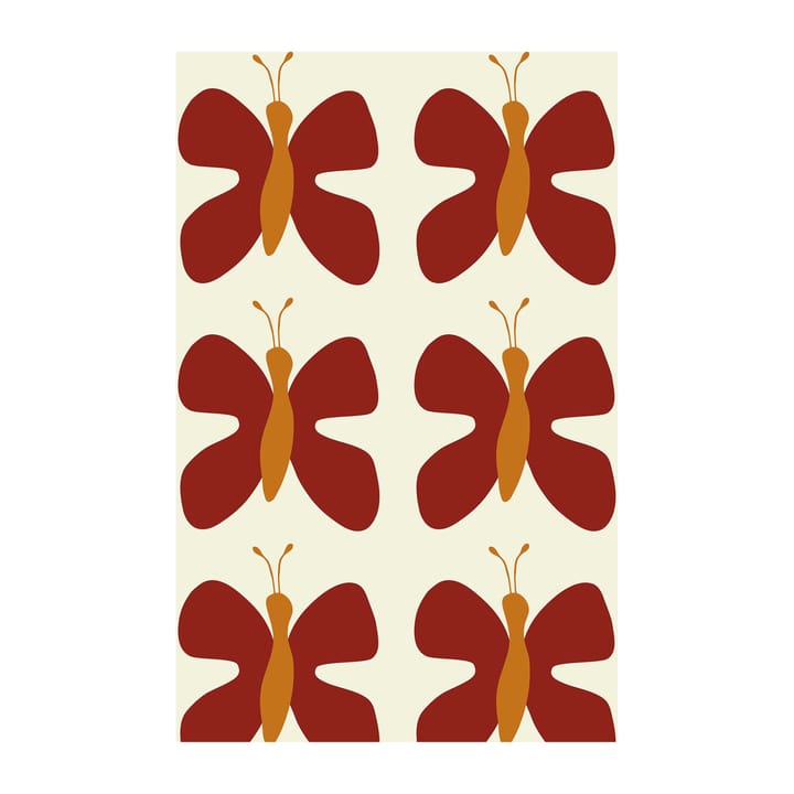 Fjäril voksduk - Rød - Arvidssons Textil