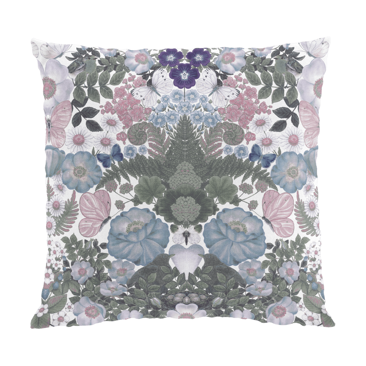 Arvidssons Textil Fjärilsblom putetrekk 47x47 cm Turkis