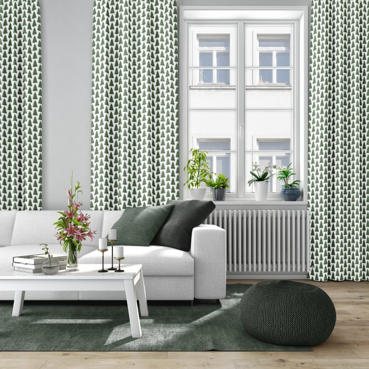 Granen stoff - Off white-grønn - Arvidssons Textil