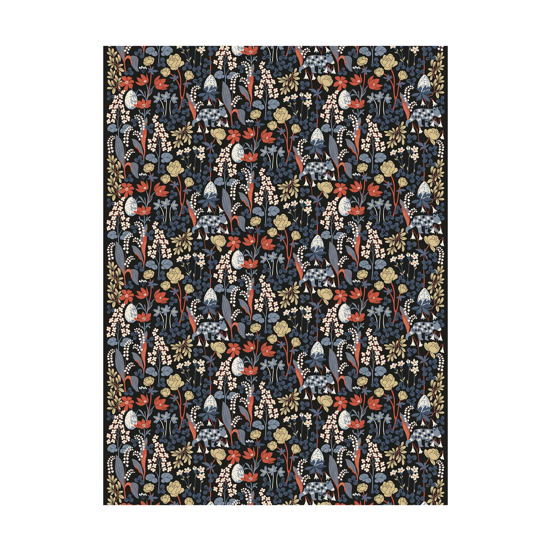 Här sover ingen björn stoff, Mørkeblå Arvidssons Textil