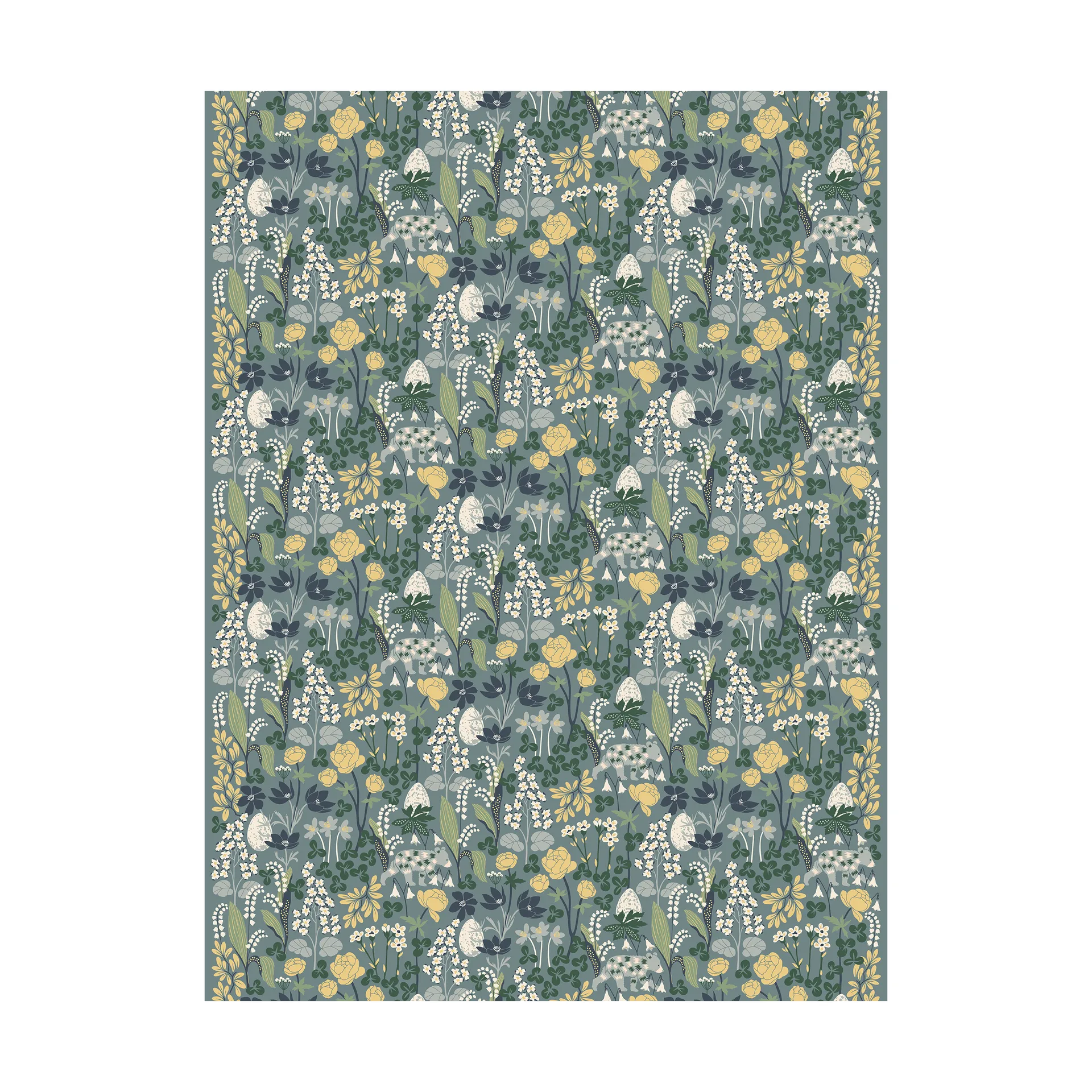 Här sover ingen björn stoff, Turkis Arvidssons Textil