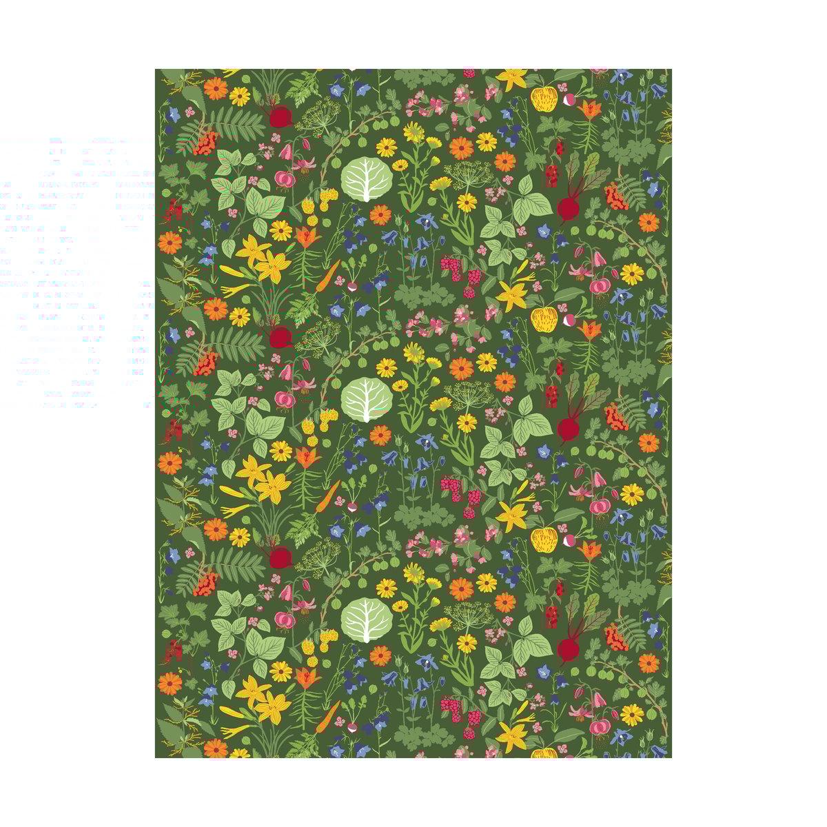 Arvidssons Textil Hedemora stoff Grnn | Skandinavisk Design | Stoff & Metervare | Grønn