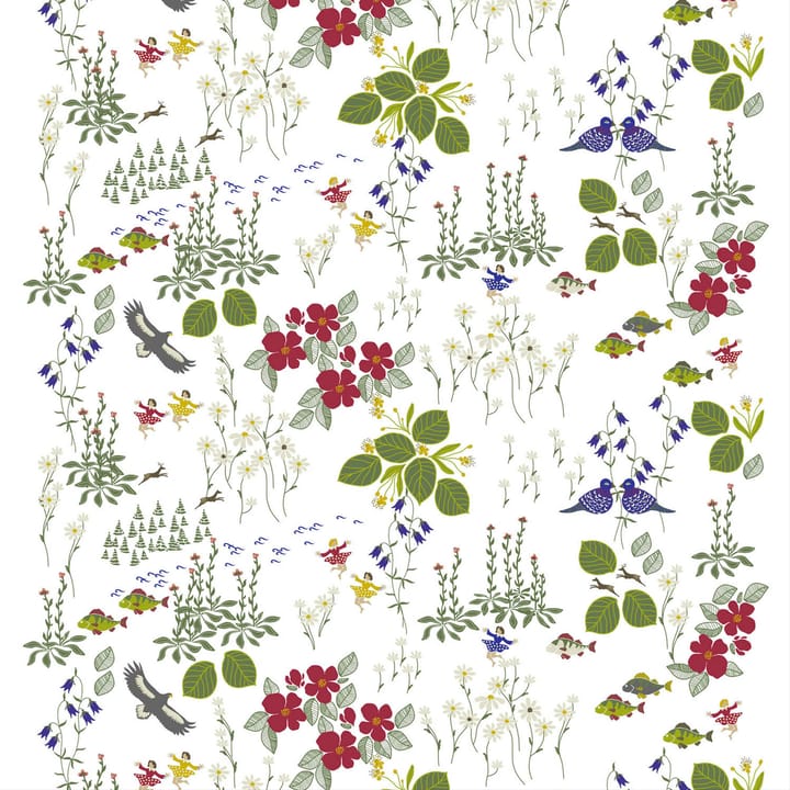Himlajorden stoff, hvit Arvidssons Textil