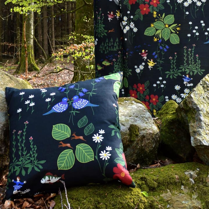 Himlajorden stoff, sort Arvidssons Textil