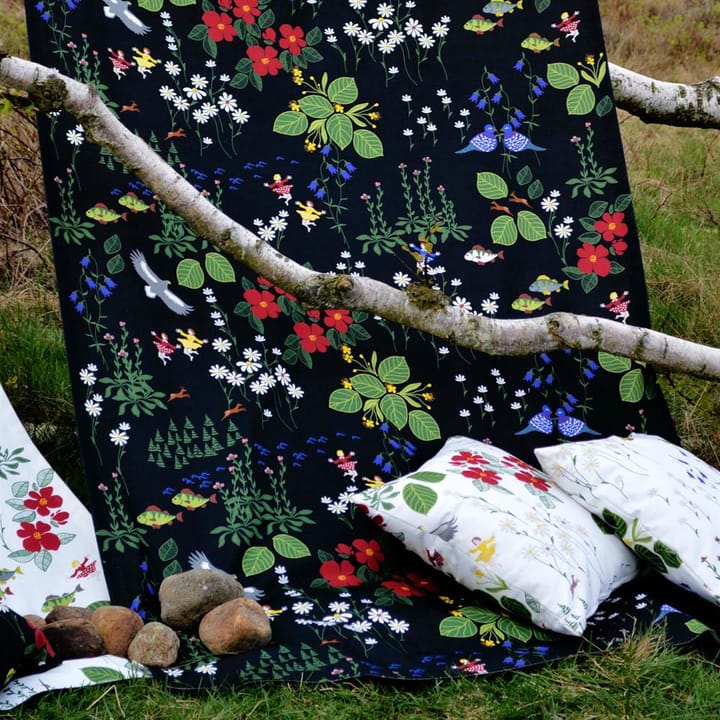Himlajorden stoff, sort Arvidssons Textil