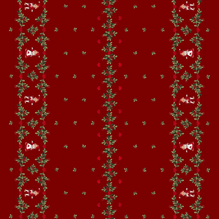 Hjertets jul bård voksduk - Rød - Arvidssons Textil