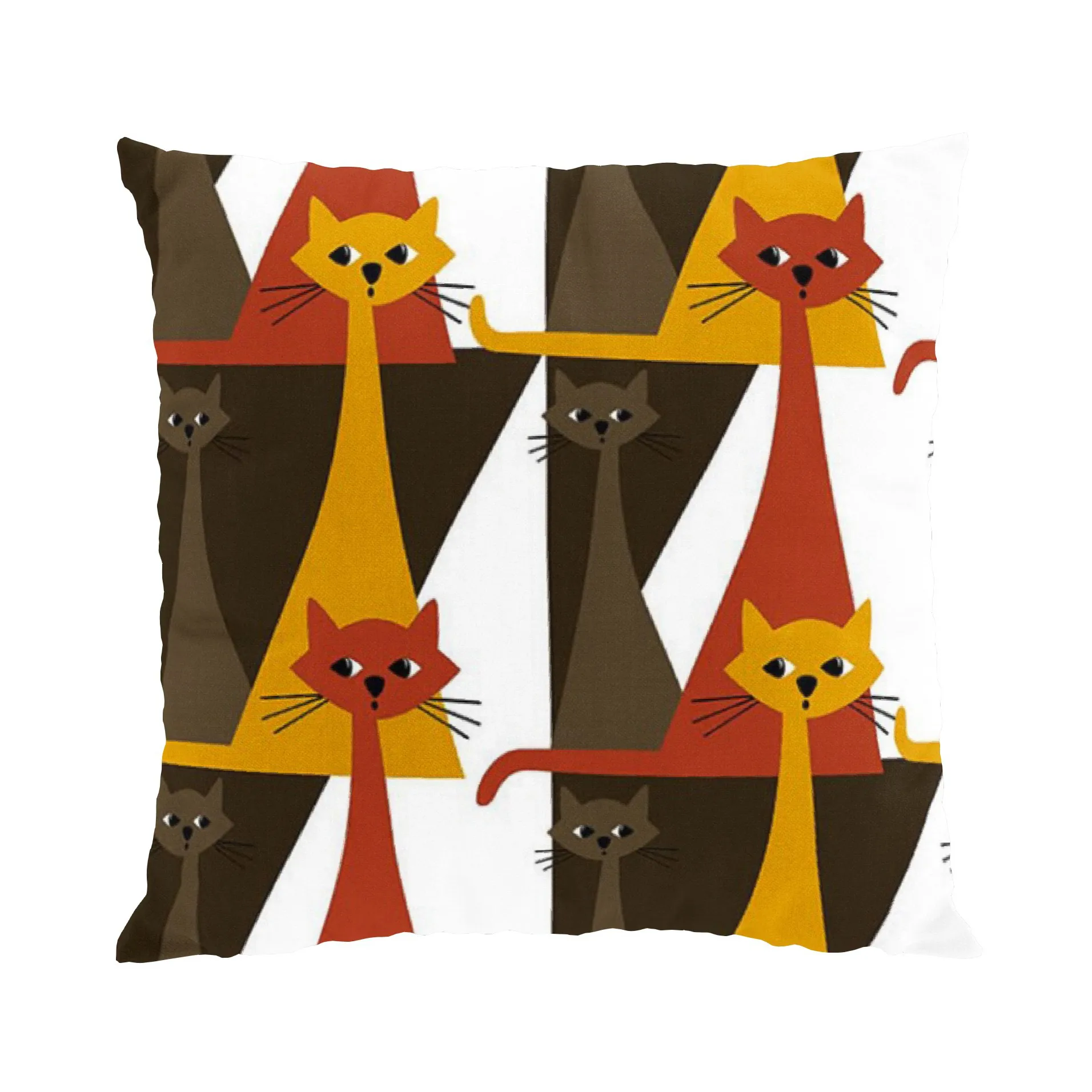 Kitty putetrekk 47x47 cm, Brun Arvidssons Textil