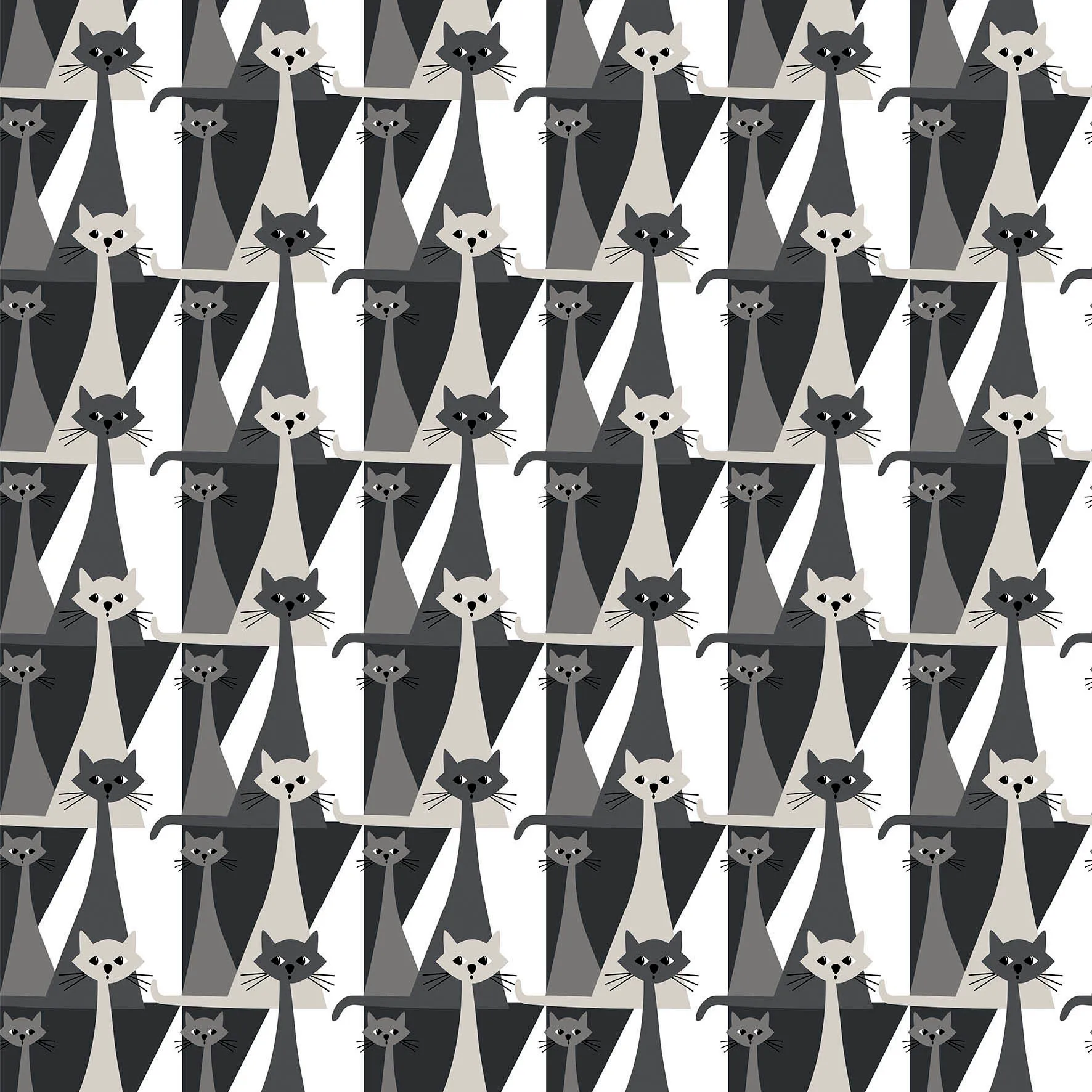 Kitty stoff, Grå Arvidssons Textil