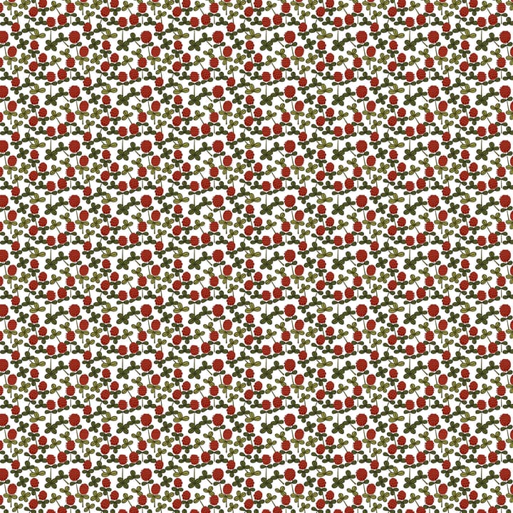 Klöveräng stoff - Rød-grønn - Arvidssons Textil