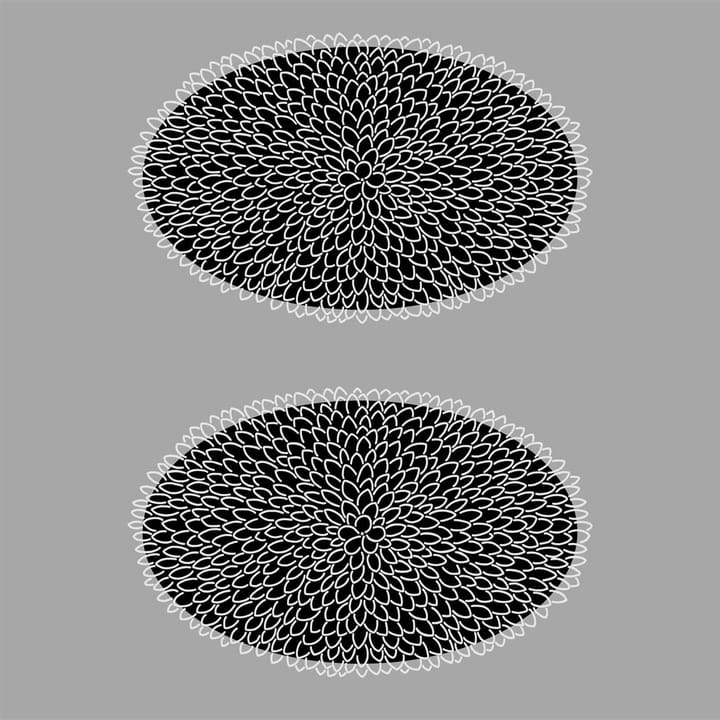 Krysantemum stoff - grå - Arvidssons Textil