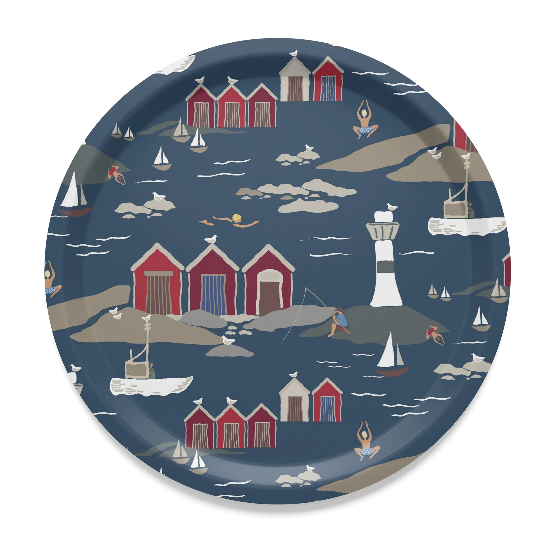 Kust brett Ø 31 cm, Blå Arvidssons Textil