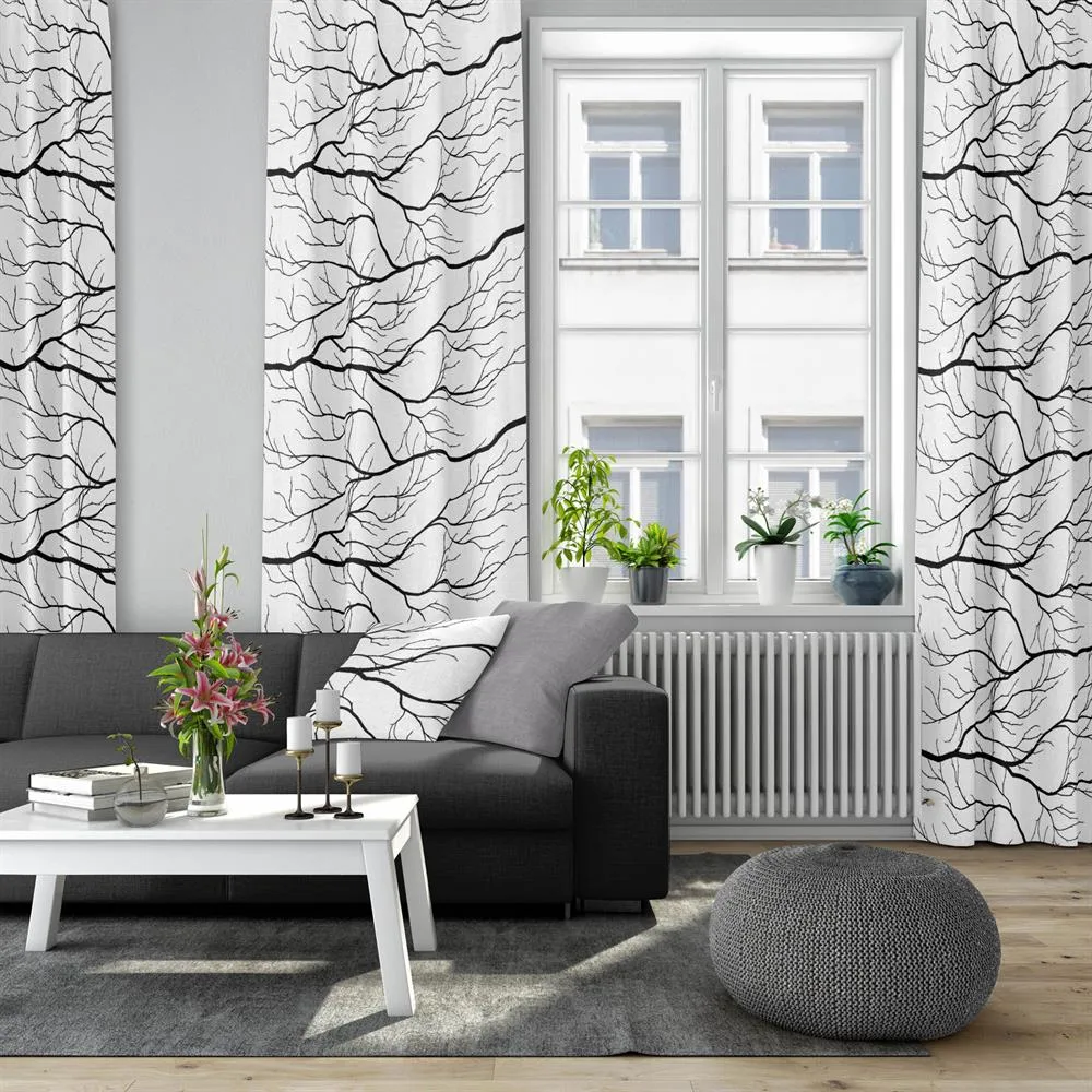 Kvisten putetrekk, sort-hvit Arvidssons Textil