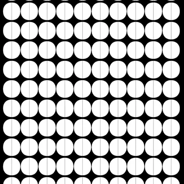 Lane stoff - hvite sirkler - Arvidssons Textil