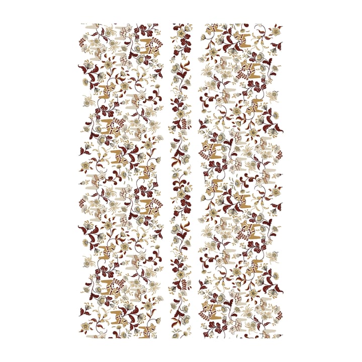 Leksand Bård stoff - Rød-beige - Arvidssons Textil