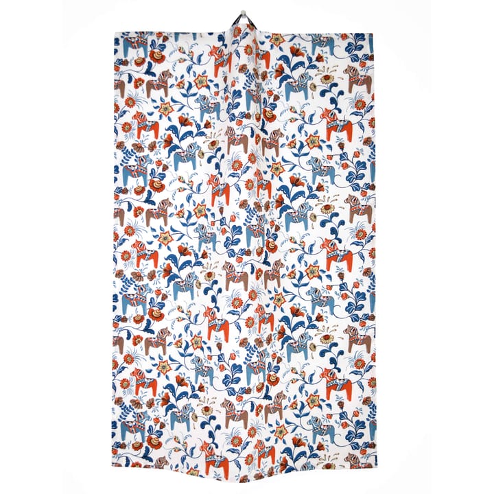 Leksand mini kjøkkenhåndkle - Blå-oransje - Arvidssons Textil