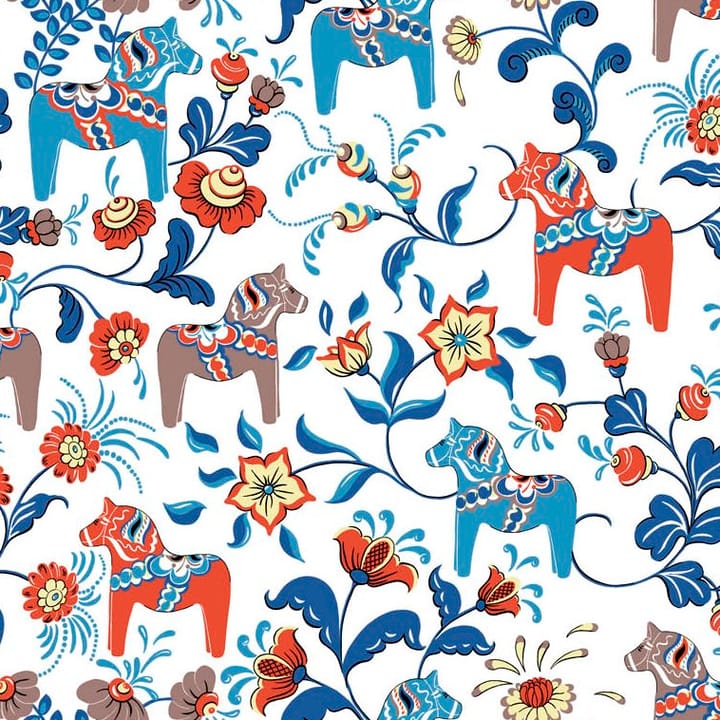 Leksand stoff, hvit Arvidssons Textil