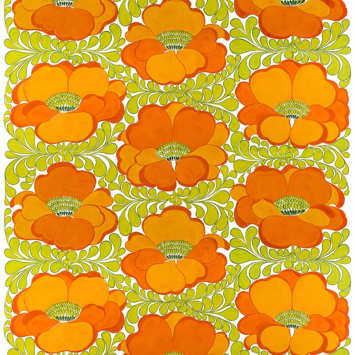 Love stoff - Grønn-oransje - Arvidssons Textil