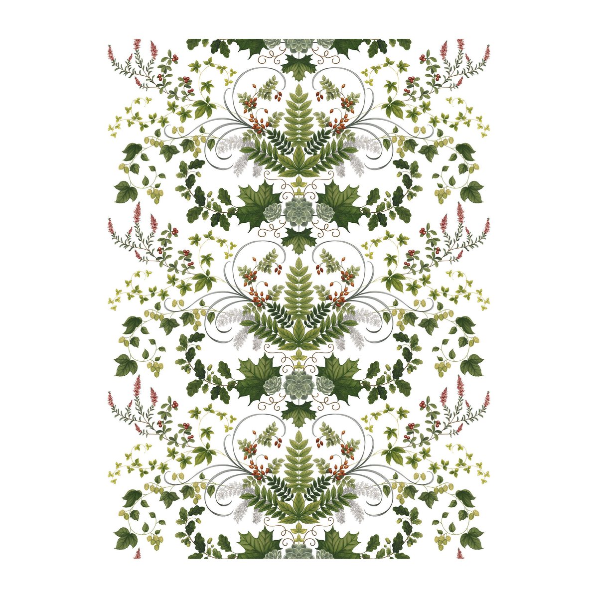 Bilde av Arvidssons Textil Lövsång stoff Grønn