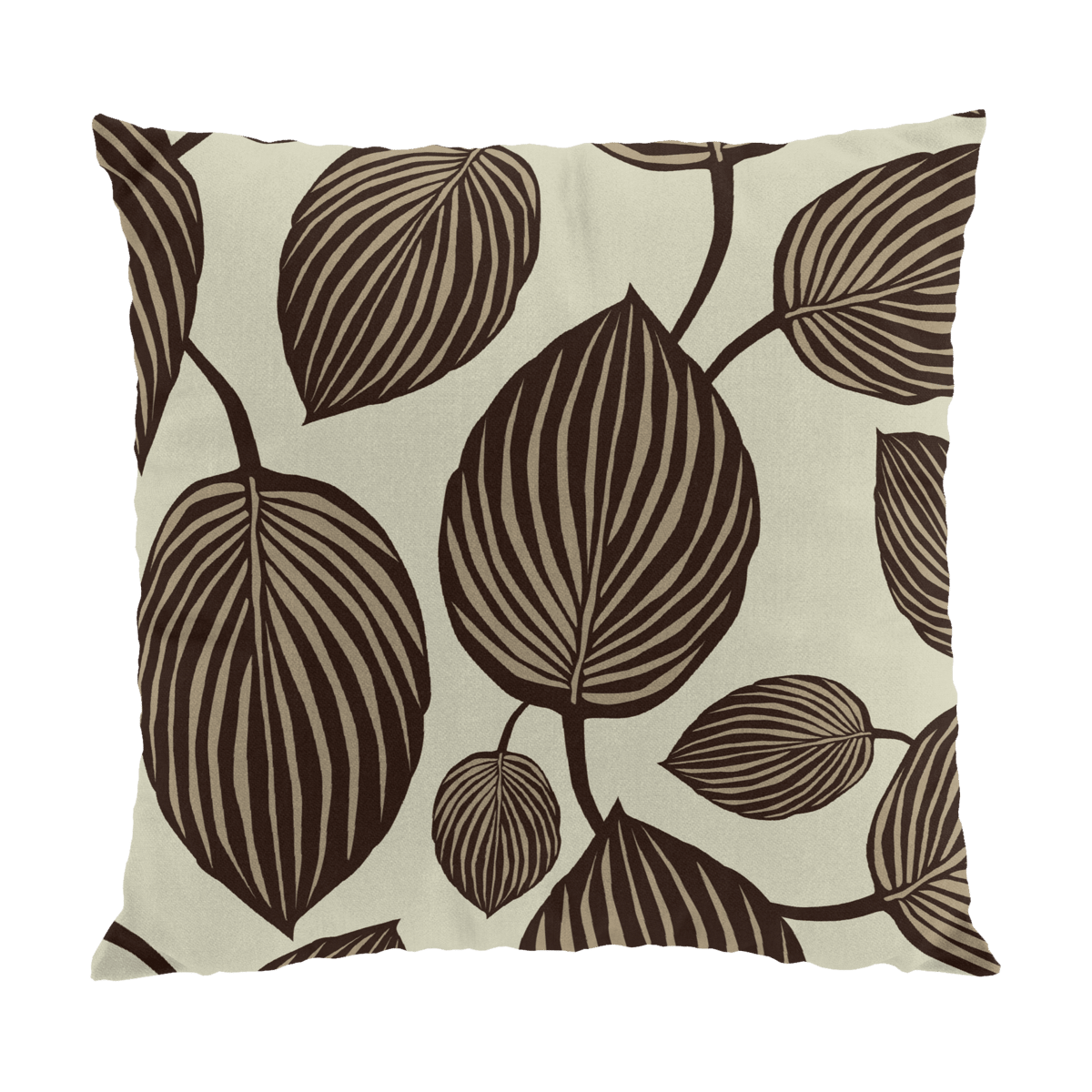 Bilde av Arvidssons Textil Lyckans blad putetrekk 45 x 45 cm Brun