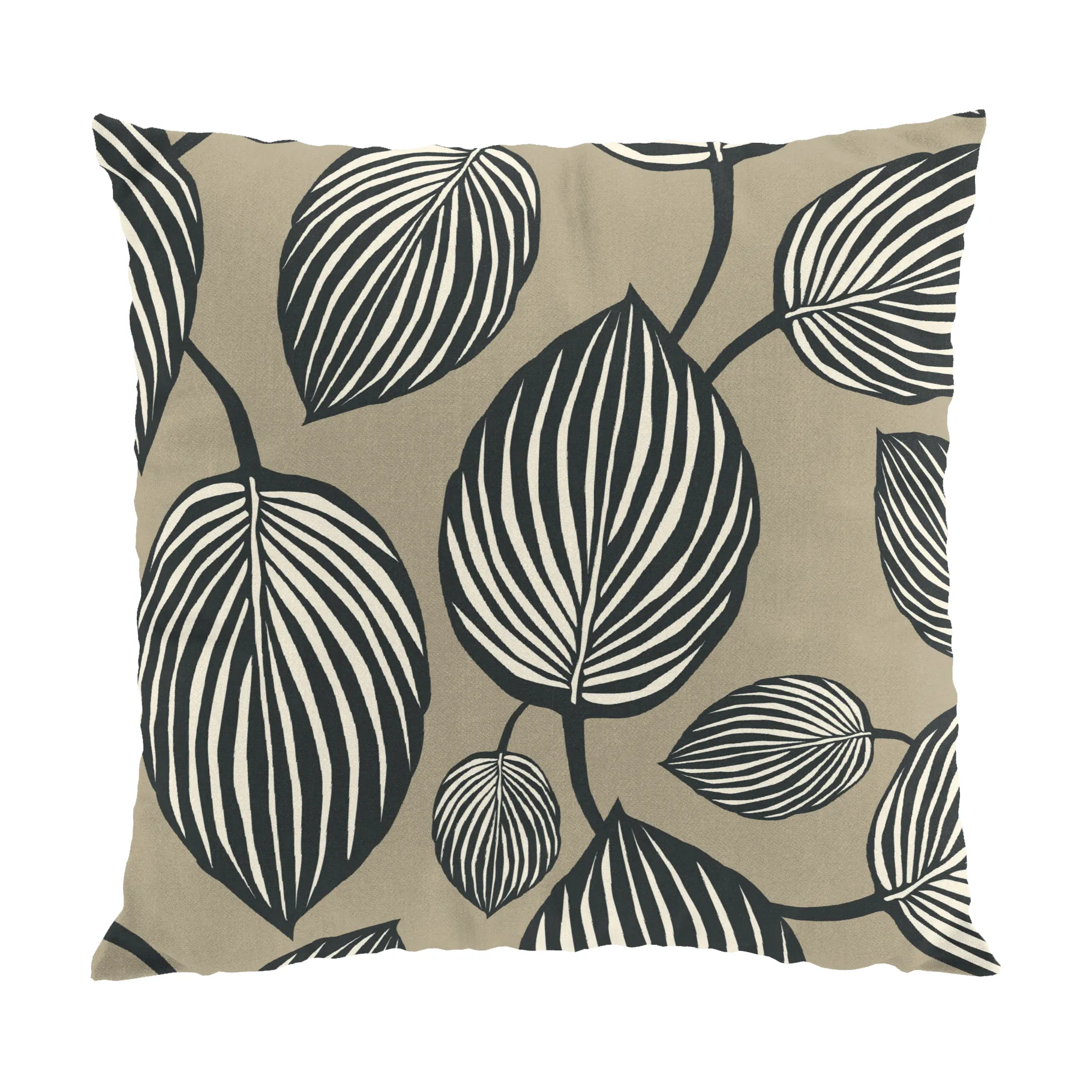 Lyckans blad putetrekk 45 x 45 cm, Grå Arvidssons Textil