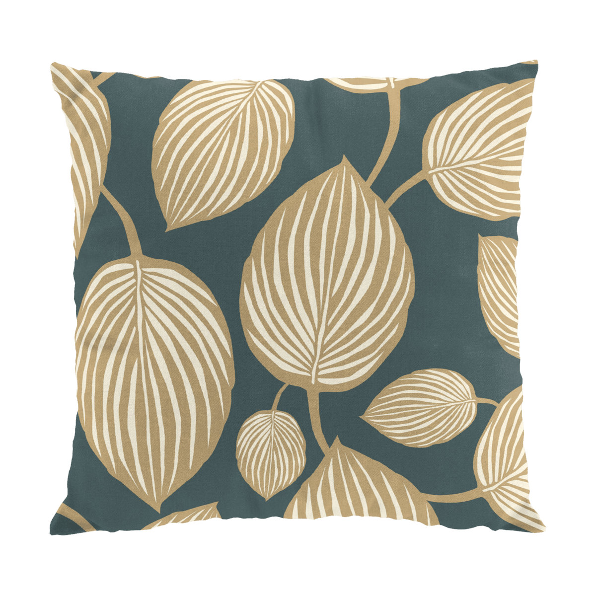 Bilde av Arvidssons Textil Lyckans blad putetrekk 45 x 45 cm Turkis