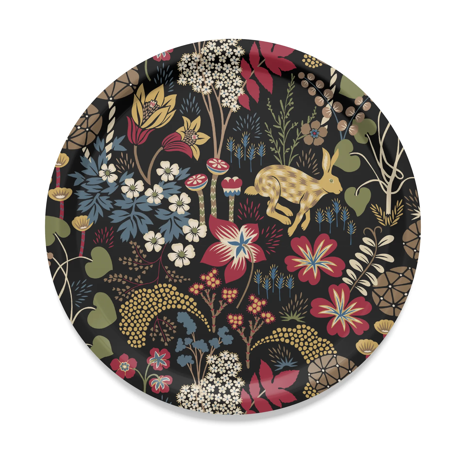 Lyckeflykt brett Ø 31 cm, Rød-brun Arvidssons Textil