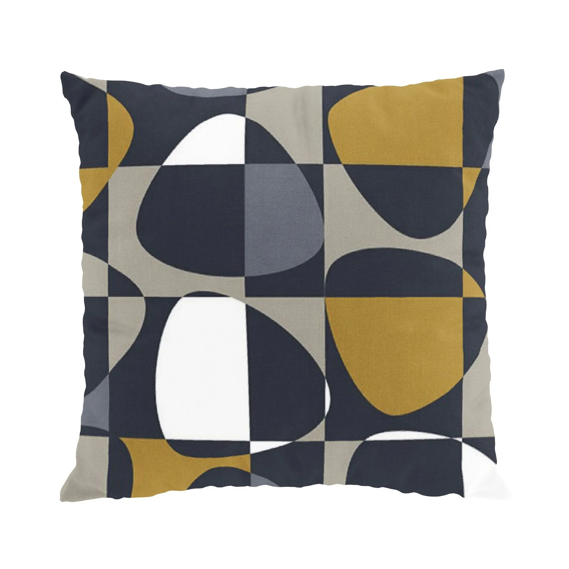 Mosaik putetrekk 47x47 cm, Mørkegrå Arvidssons Textil