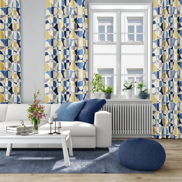 Mosaik stoff, Blå Arvidssons Textil