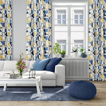 Mosaik stoff - Blå - Arvidssons Textil
