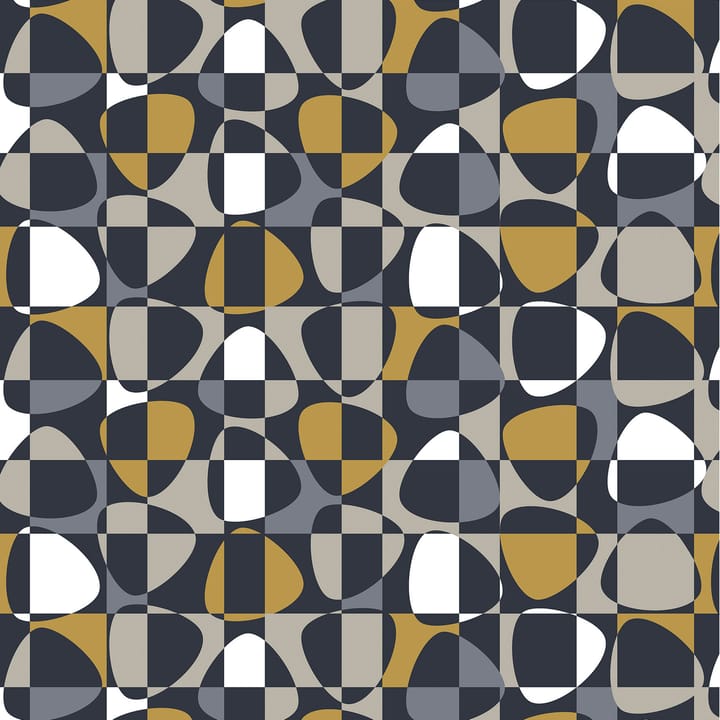 Mosaik stoff - Mørkegrå - Arvidssons Textil