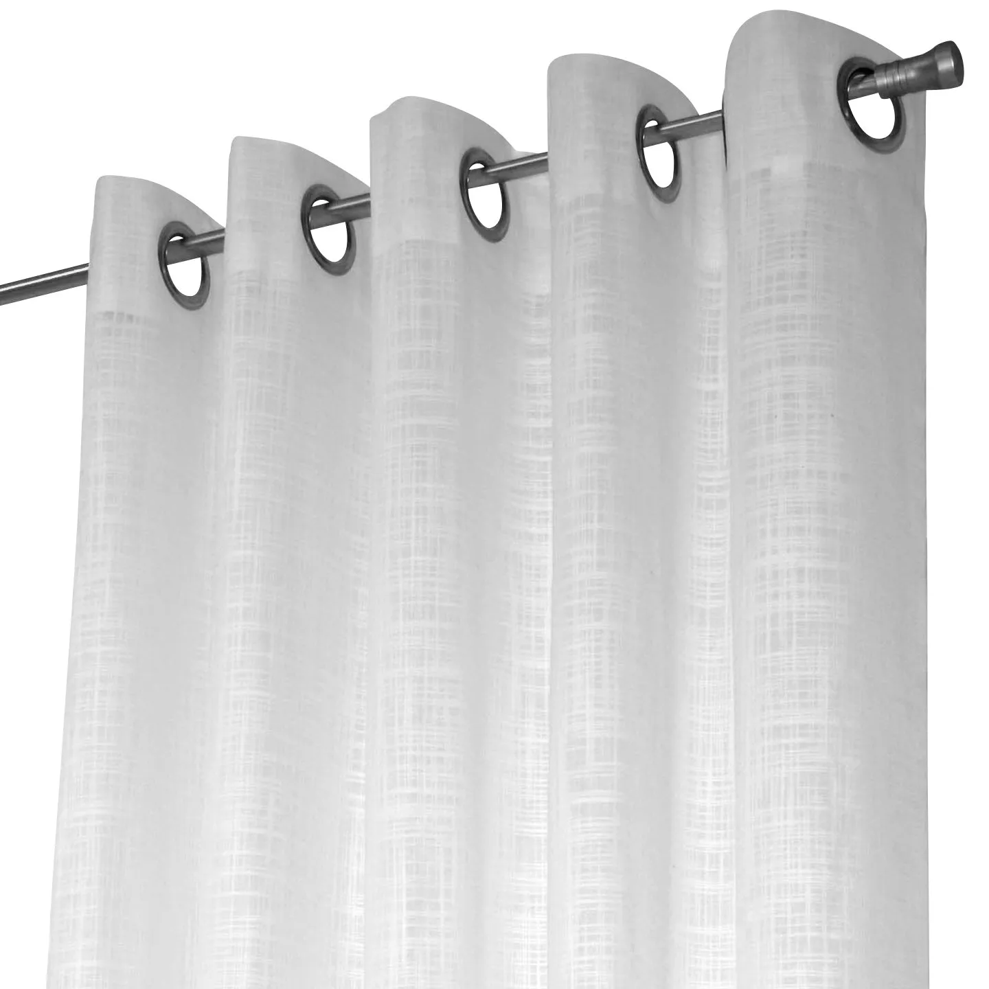 Norrsken gardinlengde med maljer, hvit Arvidssons Textil