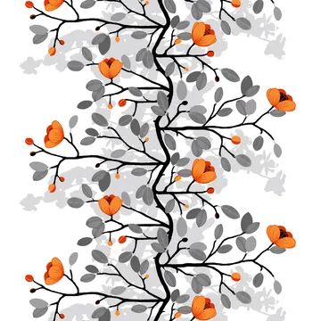 Ofelia stoff - orange - Arvidssons Textil