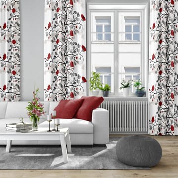 Ofelia stoff - Rød-sølv - Arvidssons Textil
