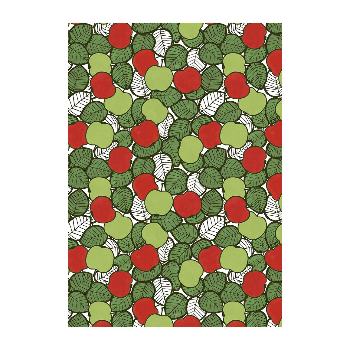 Bilde av Arvidssons Textil Päppel stoff Grønn-rød