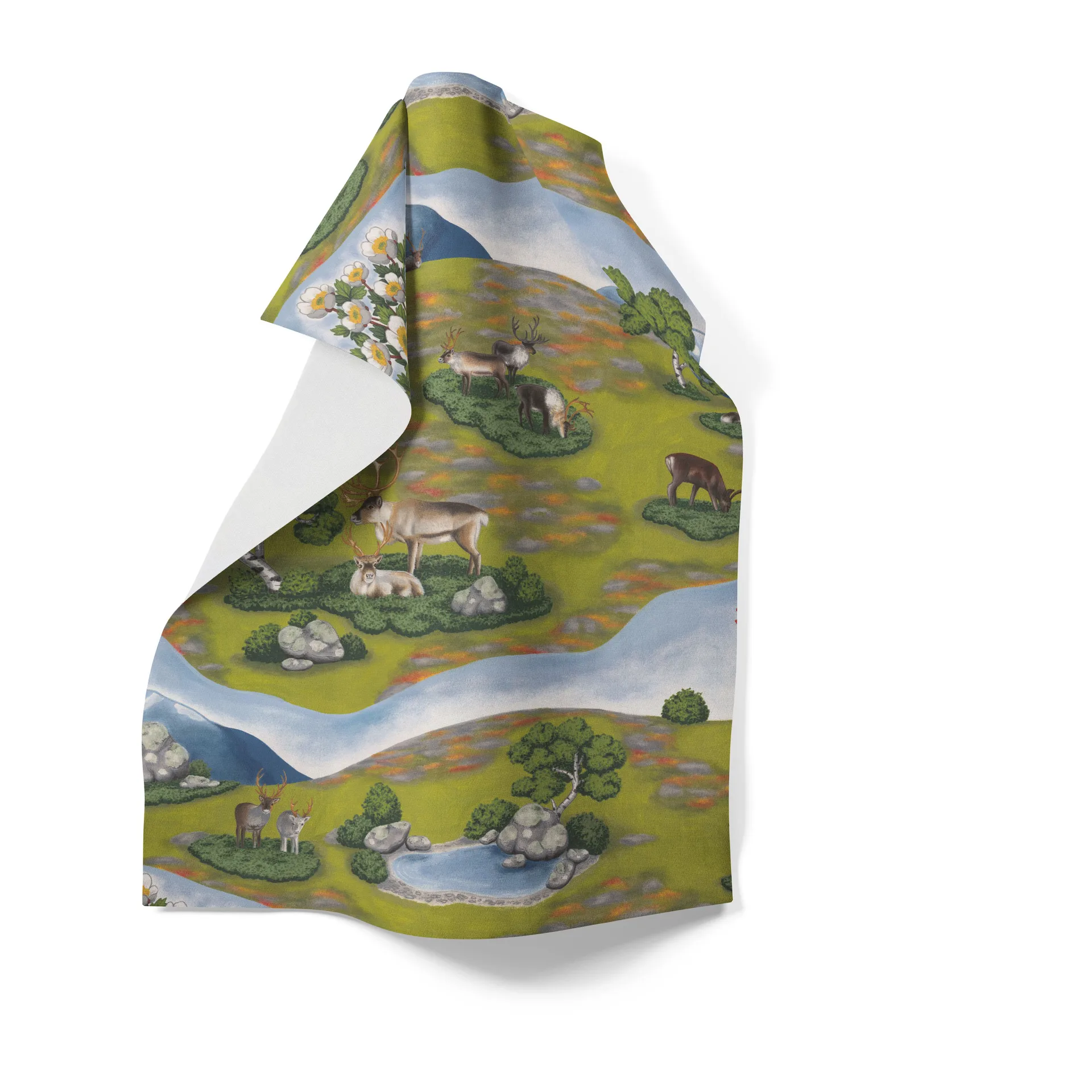 Renvandring kjøkkenhåndkle 65 x 85 cm, Grønn Arvidssons Textil