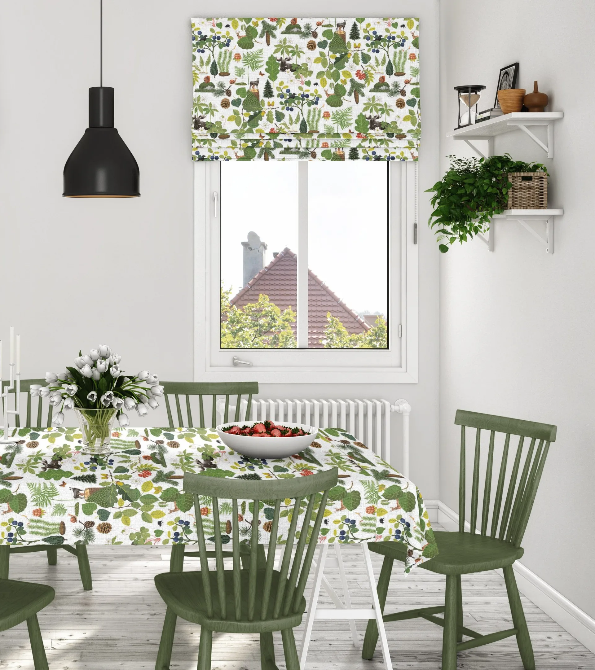 Skogsliv voksduk, Grønn Arvidssons Textil