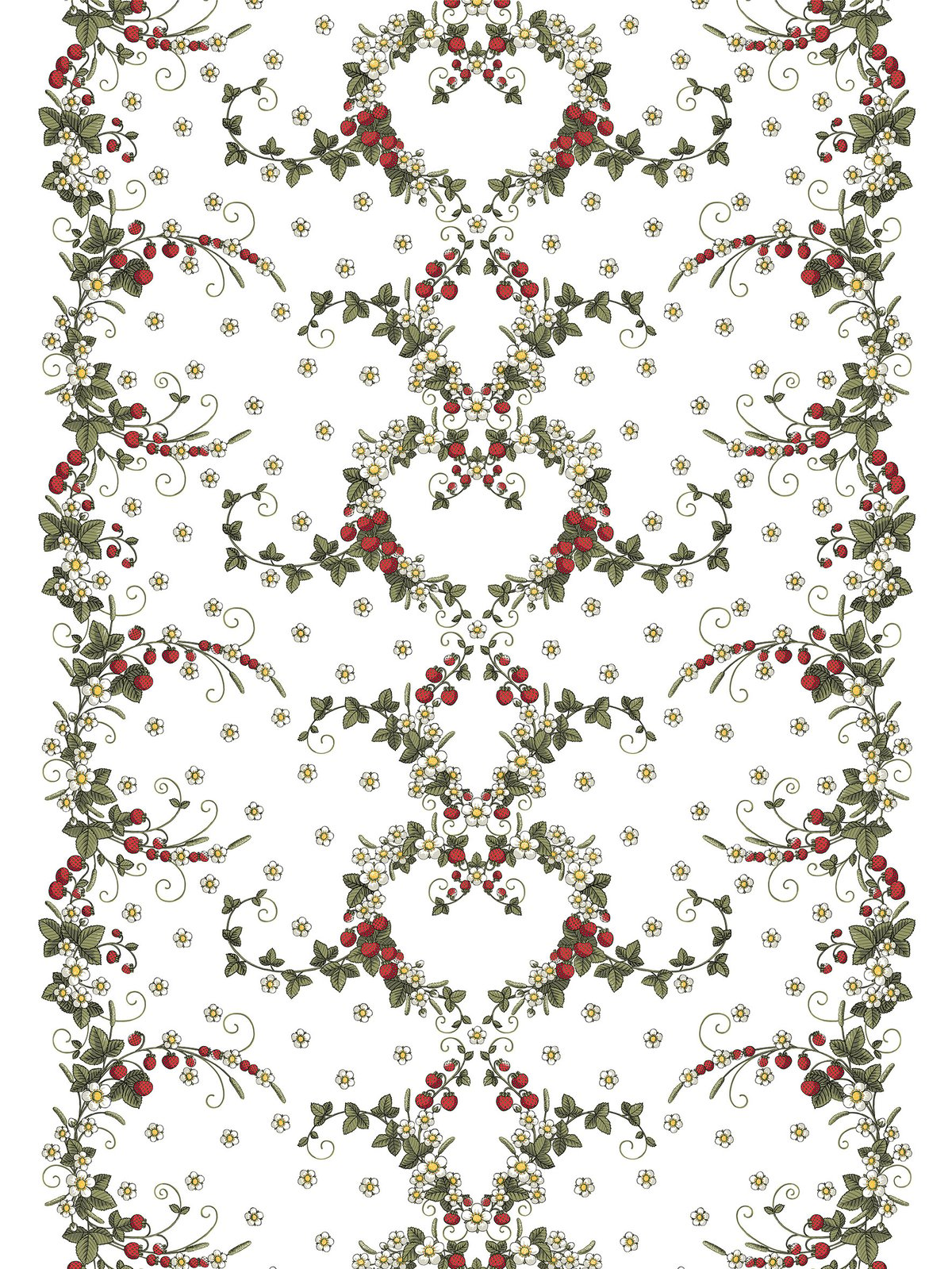 Bilde av Arvidssons Textil Smultronstället stoff Off-white