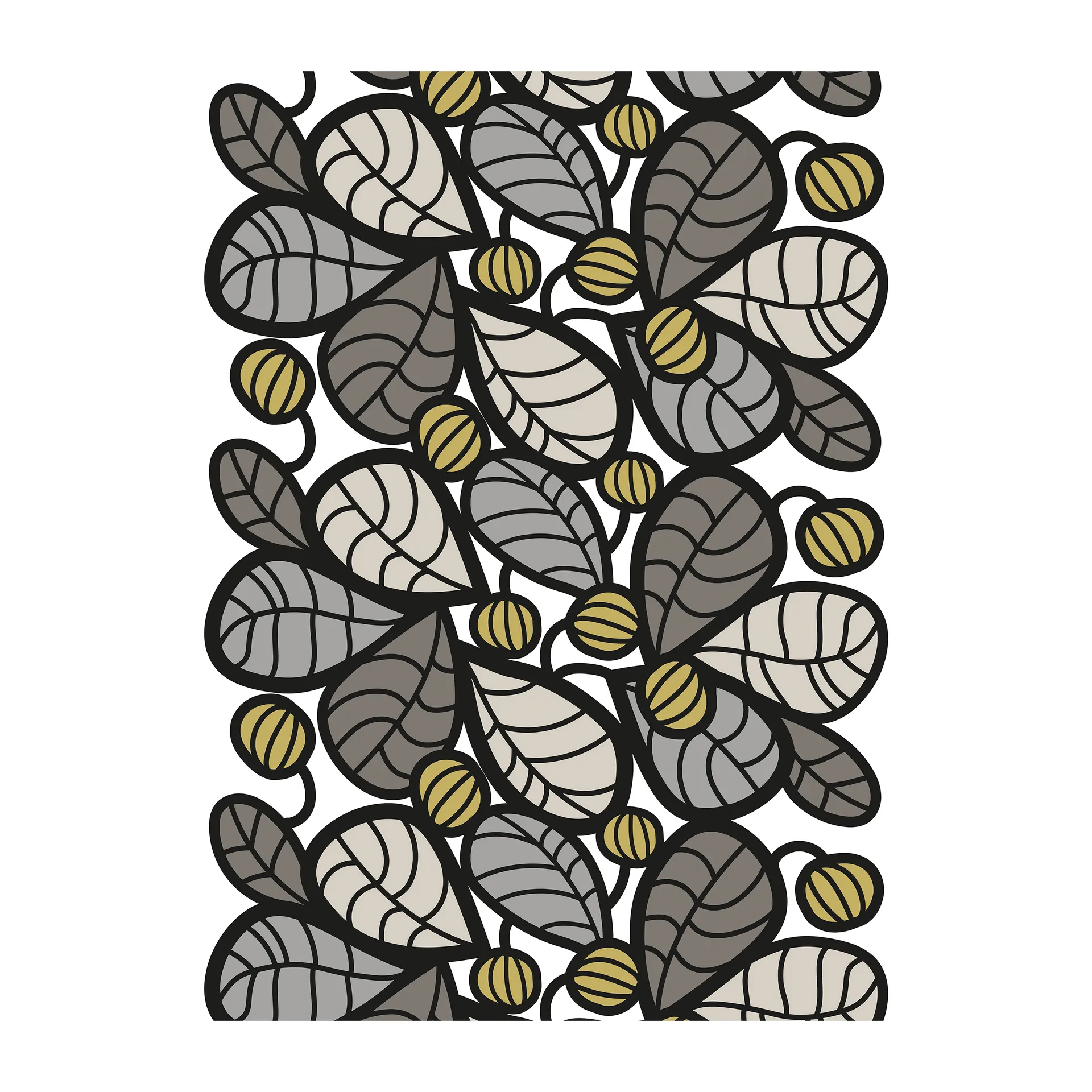 Snöbär voksduk, Grå Arvidssons Textil