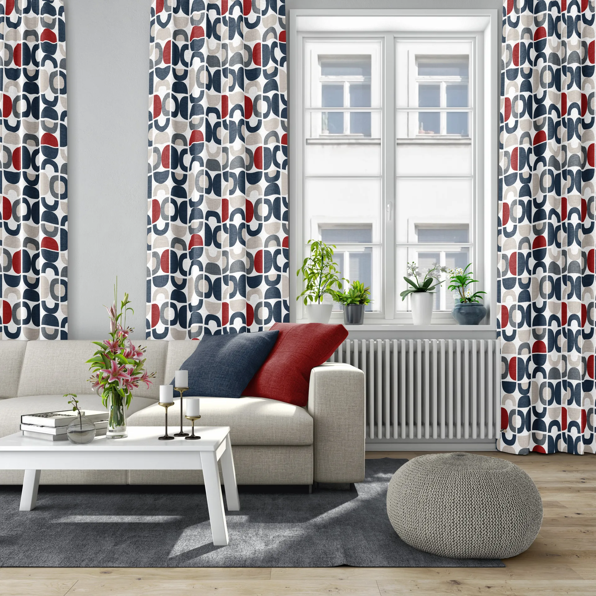 Spiraldans stoff, Blå Arvidssons Textil