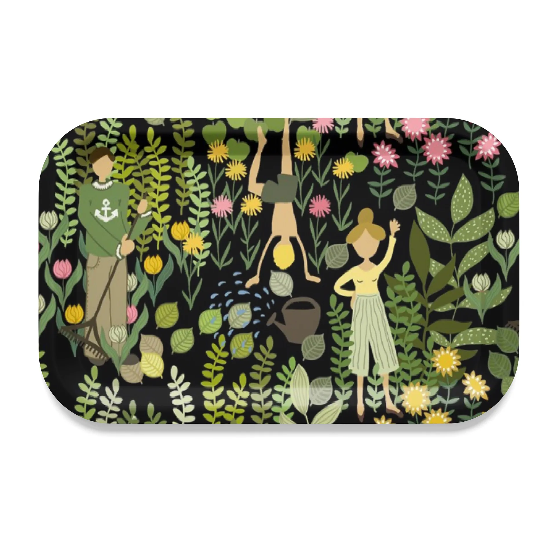 Trädgård brett 21 x 33 cm, Svart-grønn Arvidssons Textil