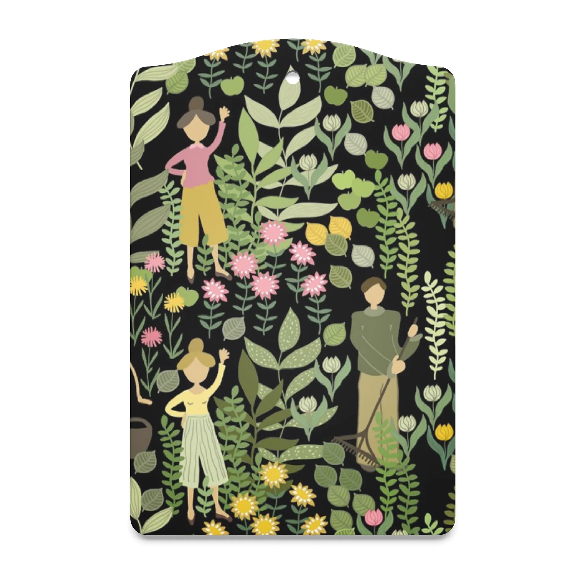 Trädgård serveringsbrett 20 x 30 cm, Svart-grønn Arvidssons Textil