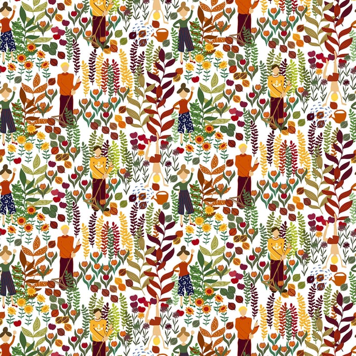 Trädgård stoff - Rust - Arvidssons Textil
