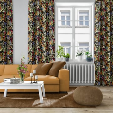 Trädgård stoff - Svart-multi - Arvidssons Textil